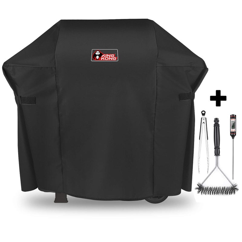 Kingkong 7138 Premium Grill Cover for Weber Spirit 200 and Spirit II 200 Series Gas Grills (Compared to 7138) Including Brush, Tongs and Thermometer - Image 1
